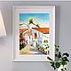 Landscape painting courtyard in Spain street flowers. Painting City of Europe. Pictures. Olga Ermakova art. Online shopping on My Livemaster.  Фото №2