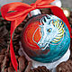 Елочный шар "Дракон", подарок 2024, год дракона, Елочные игрушки, Люберцы,  Фото №1