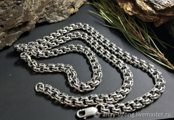 Серебряные Цепочки плетения Бисмарк - купить в Ювелирном магазине Silveroff
