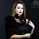 Gorget-collar with mink fur ' Luxury gold'. Necklace. Tatyana's day (tataday). My Livemaster. Фото №4
