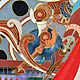 Картина панно перегородчатая эмаль «Женщина и единорог» стимпанк. Панно. Мастерская Сяо Пэн. Ярмарка Мастеров.  Фото №5