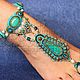 la decoración de la pierna 'Maldivas'. Foot Jewelry. Nataly Uhryn Bead Design. Интернет-магазин Ярмарка Мастеров.  Фото №2
