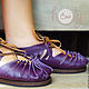 Заказать Фиолетовые кожаные сандалии "Purple Summer". HolyCowChic. Ярмарка Мастеров. . Сандалии Фото №3