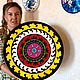 «Таджикский чакан» - большая тарелка на стену 50 см. Тарелки декоративные. Декоративные тарелки Тани Шест. Интернет-магазин Ярмарка Мастеров.  Фото №2