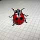 Order Brooch 'ladybug'. ETNOMIR (ethnomir). Livemaster. . Brooches Фото №3