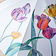 Paraguas pintado Tulipanes de primavera, paraguas bastón con flores. Umbrellas. UmbrellaFineArt. Интернет-магазин Ярмарка Мастеров.  Фото №2