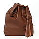 Order Bag Leather Shoulder Bag Bag String Bag Shopper T-shirt. BagsByKaterinaKlestova (kklestova). Livemaster. . Sacks Фото №3