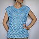  ажурный топ из хлопка. Топы. Фёкла вяжет (Thekla knits). Интернет-магазин Ярмарка Мастеров.  Фото №2