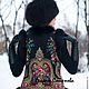 Жилетка из павловопосадского платка " У камина". Жилеты. Ульяна Смирнова. Ярмарка Мастеров.  Фото №4