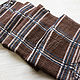 Brown linen plaid scarf. Scarves. Platkoffcom. Online shopping on My Livemaster.  Фото №2