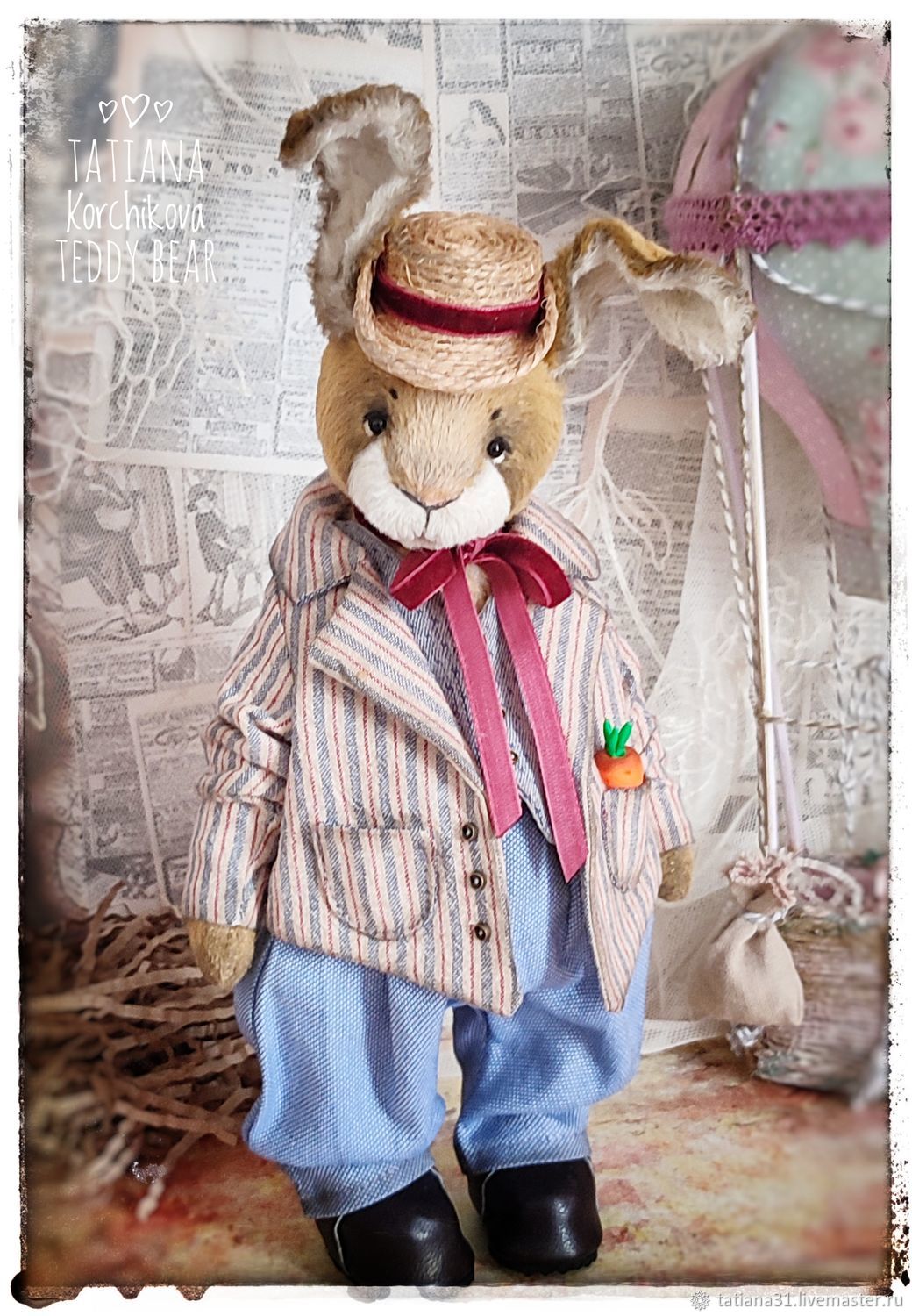 Патрик кролик в технике тедди – заказать на Ярмарке Мастеров – RGS3GRU ...