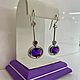 Серьги Колдуньи из серебра с аметистом. Серьги-продевки. Silver style  - Салон серебра. Интернет-магазин Ярмарка Мастеров.  Фото №2