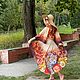  Солнце туника шелковая в пол. Платья. Ткани/Женская одежда  МОДНОЕ МЕСТО. Ярмарка Мастеров.  Фото №4
