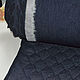 Стеганая двухсторонняя  курточная ткань джинсовая  Лоро Пиана. Ткани. Ткани от  МОДНЫХ ВМЕСТЕ. Интернет-магазин Ярмарка Мастеров.  Фото №2