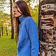 Order Blue Women's Wool Sweater, Knitted Merino Jumper. Dobryy_vyaz. Livemaster. . Sweaters Фото №3