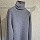 Вязаная водолазка серого цвета. Водолазки. WoolenWay вязаные&тканые аксессуары. Ярмарка Мастеров.  Фото №6