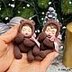 Елочная игрушка спящий малыш в костюме медвежонка тедди. Игрушки. Быкова Ирина (by-bykova-irina). Интернет-магазин Ярмарка Мастеров.  Фото №2