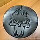 Нашивка(патч) "Burning skull" на спину куртки, жилета. Атрибутика субкультур. KUKUFS craft. Интернет-магазин Ярмарка Мастеров.  Фото №2