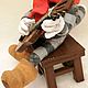 Кот Матроскин, елочная игрушка из ваты. Мини фигурки и статуэтки. Елена (emeldolls). Ярмарка Мастеров.  Фото №5