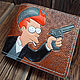 Peaky Blinders Мем бумажник,Shut up and take my money, ручной работы. Кошельки. Crazy Leather Goods. Интернет-магазин Ярмарка Мастеров.  Фото №2
