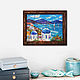 Santorini seascape oil painting. Pictures. Vladyart. My Livemaster. Фото №6