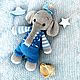 Вязаная игрушка крючком слоник - малышка. Амигуруми куклы и игрушки. MilaShop. Интернет-магазин Ярмарка Мастеров.  Фото №2