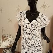 Одежда handmade. Livemaster - original item Blouse White lace. Handmade.