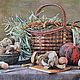 Картина маслом Дары осени грибы на столе, Картины, Москва,  Фото №1