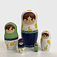 Children's matryoshka doll with lemons 5 places painting, Dolls1, St. Petersburg,  Фото №1