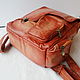 Custom-made leather backpack with gradient for Alexander. Backpacks. Innela- авторские кожаные сумки на заказ.. My Livemaster. Фото №5