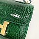 Handbag women's crocodile skin, in green. Classic Bag. SHOES&BAGS. My Livemaster. Фото №4
