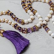 Работы для детей, handmade. Livemaster - original item beads: Violet with amethysts. Handmade.