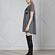 Wool tunic with applique leather 'Poppies'. Dresses. MUZA. Online shopping on My Livemaster.  Фото №2