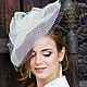 Wedding hat with a brim. Color ivory. Hats1. Exclusive HATS. LANA ANISIMOVA.. My Livemaster. Фото №4