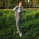 Серый трикотажный Спортивный костюм, Спортивные костюмы, Омск,  Фото №1