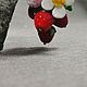 Кулон Земляничный. Лэмпворк. Кулон. Огненные бусины JG - jewelry Glass. Ярмарка Мастеров.  Фото №4