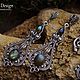Demetria silver earrings Labradorite 925 silver, Earrings, Yalta,  Фото №1