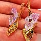 Серьги Cinderella сапфиры,розовый аметист,золото 750 украшение. Серьги классические. Светлана Филипоповская SunSvet Jewel. Ярмарка Мастеров.  Фото №5