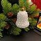 Набор белых елочных колокольчиков. Елочные игрушки купить. Новогодние. Елочные игрушки. Дамские Финтифлюшки, Инна. Ярмарка Мастеров.  Фото №6