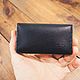 Business card holder made of black leather. Business card holders. G.L.A.D.. My Livemaster. Фото №5