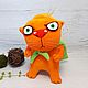 The world won't save itself! Red cat toy by Vasya Lozhkin. Stuffed Toys. Dingus! Funny cats and other toys. Online shopping on My Livemaster.  Фото №2