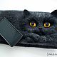 Валяная сумка  "Чёрный кот". Классическая сумка. ЛенаВи - Теплота от кота. Интернет-магазин Ярмарка Мастеров.  Фото №2