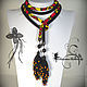 Lariat beaded 'harlequin' harness necklaces belt, Lariats, Moscow,  Фото №1
