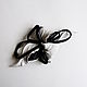 Black and white flower brooch Made of leather Contrast black white with loops. Brooches. De-Si-Re. Online shopping on My Livemaster.  Фото №2