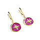 Star Earrings, Purple Enamel Earrings, Circle Earrings. Earrings. Irina Moro. My Livemaster. Фото №5