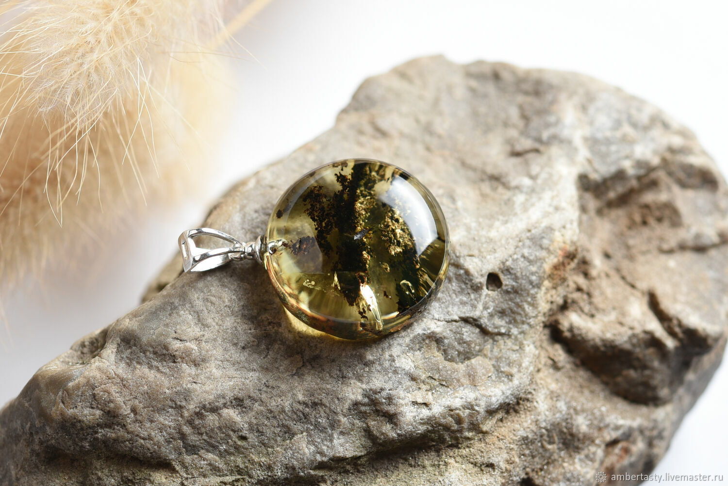 Янтарь. Кулон из натурального янтаря в серебре 925. в интернет-магазине ...