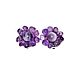Клипсы из коллекции "Spring Flowers" аметист, Клипсы, Москва,  Фото №1