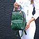 Mini backpack green motif gloss LV, Backpacks, Moscow,  Фото №1