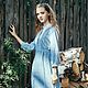 Заказать Платье-рубашка льняное пыльно-голубого цвета. Naslediedress. Ярмарка Мастеров. . Платья Фото №3