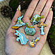 Order A set of brooches 'Witch things kind light white witch. greenfox-23. Livemaster. . Brooch set Фото №3